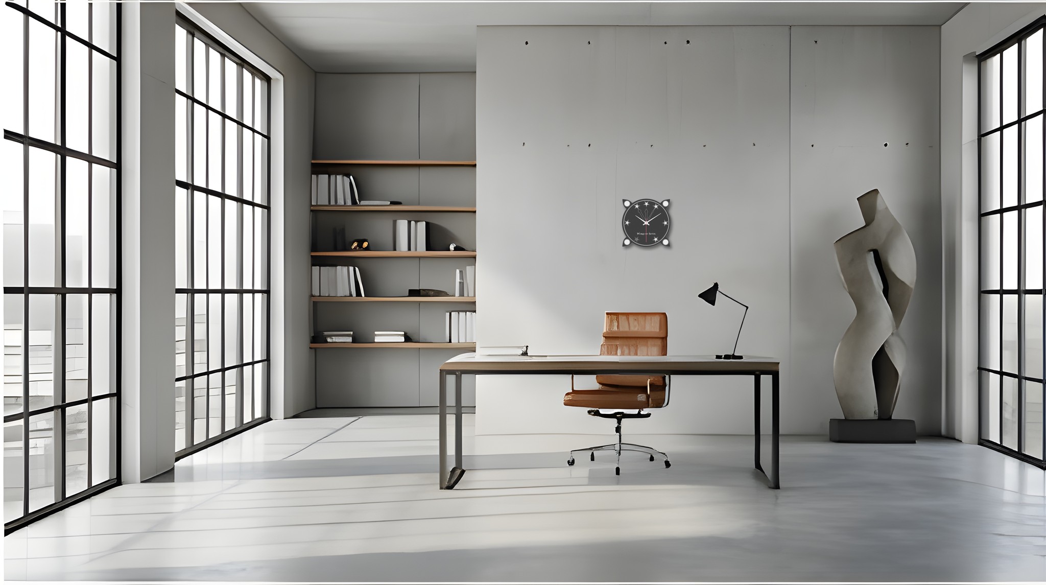 Die Wanduhr von World of Seven: arbeitszimmer in Sichtbeton